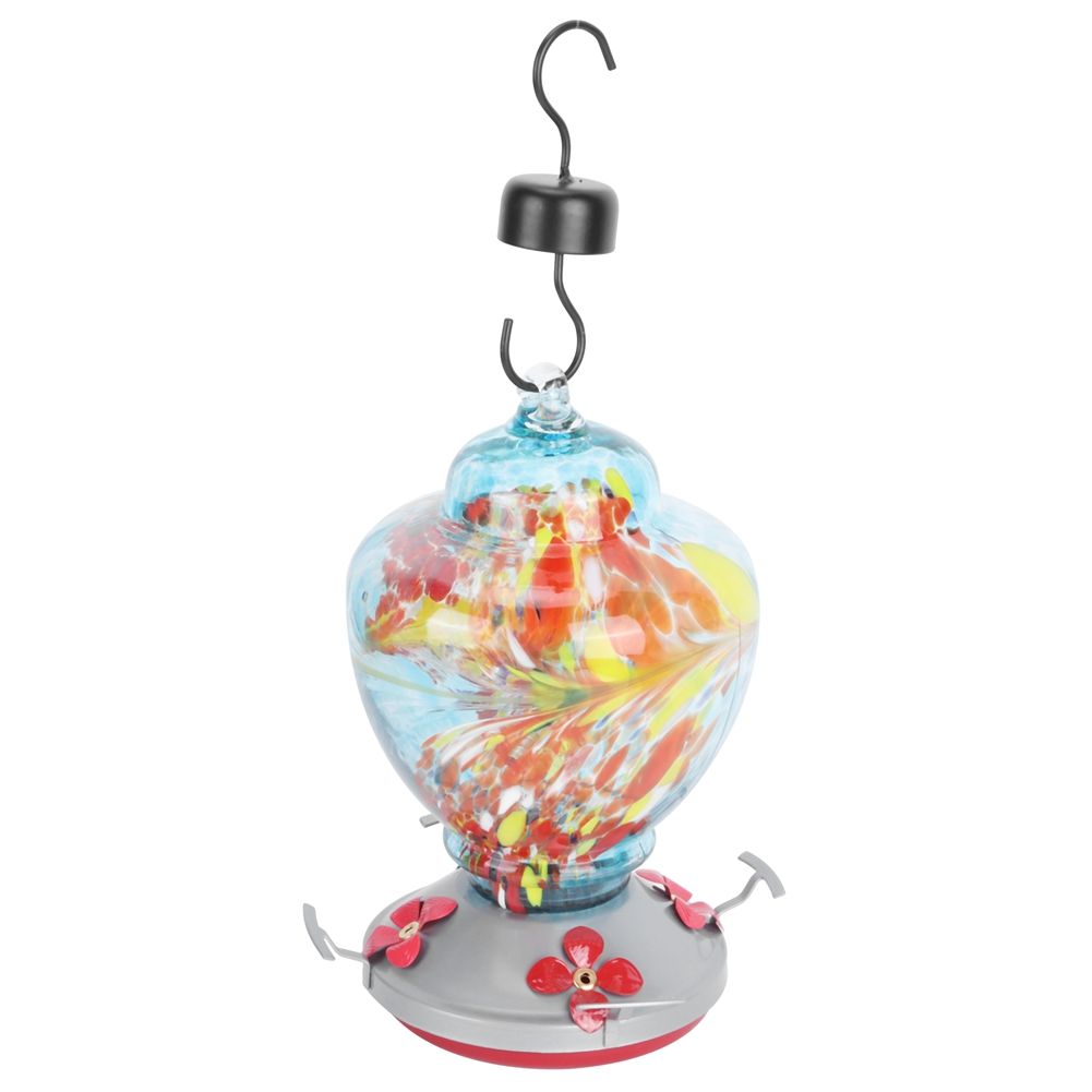 Courtyard Colorful Painting Bird Feeder Water Feeding Tool Equipment for view 9