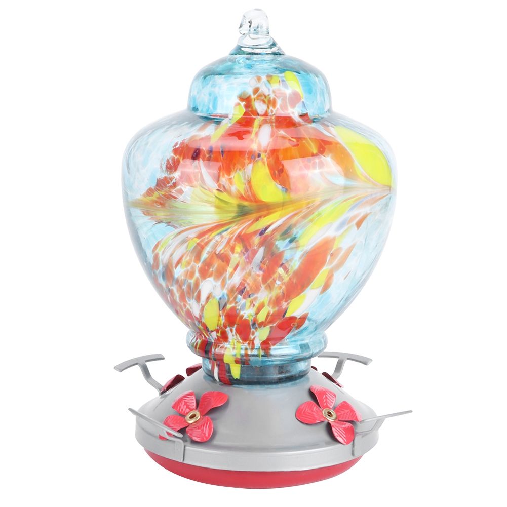 Courtyard Colorful Painting Bird Feeder Water Feeding Tool Equipment for view 12