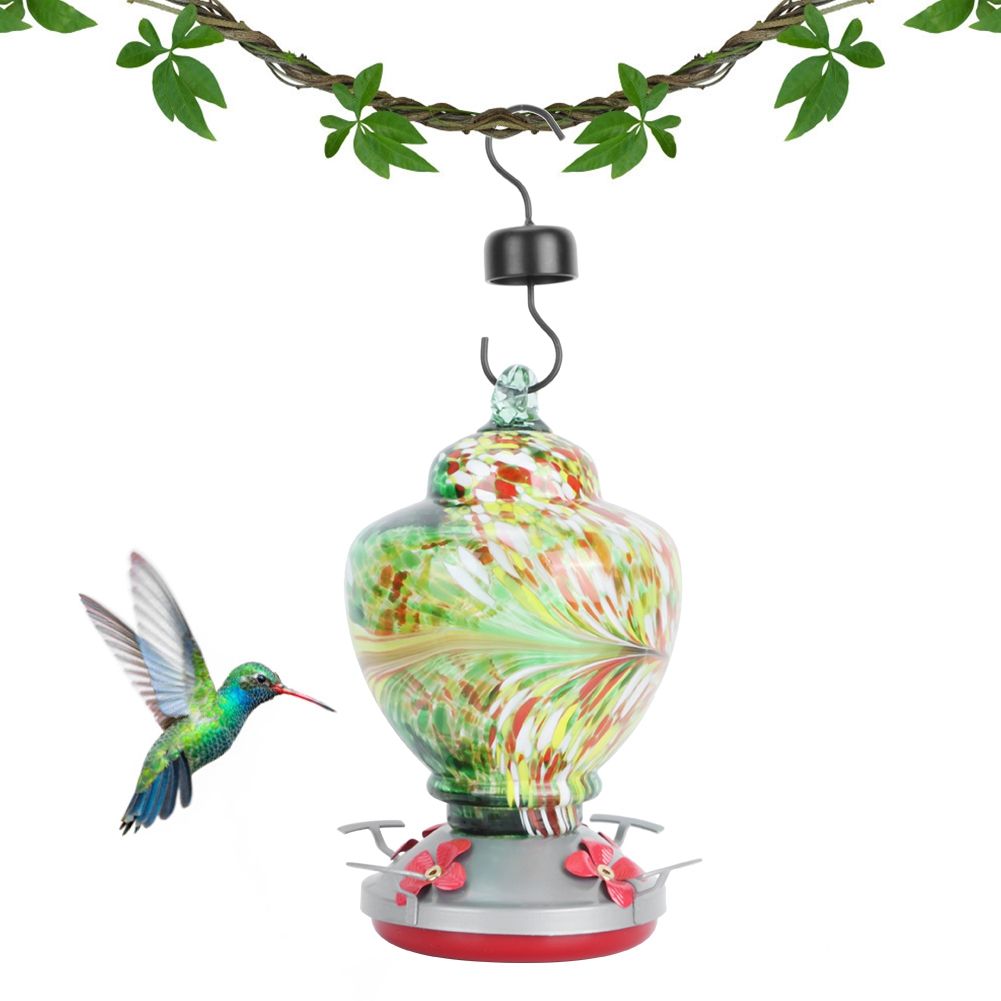 Courtyard Colorful Painting Bird Feeder Water Feeding Tool Equipment for view 4