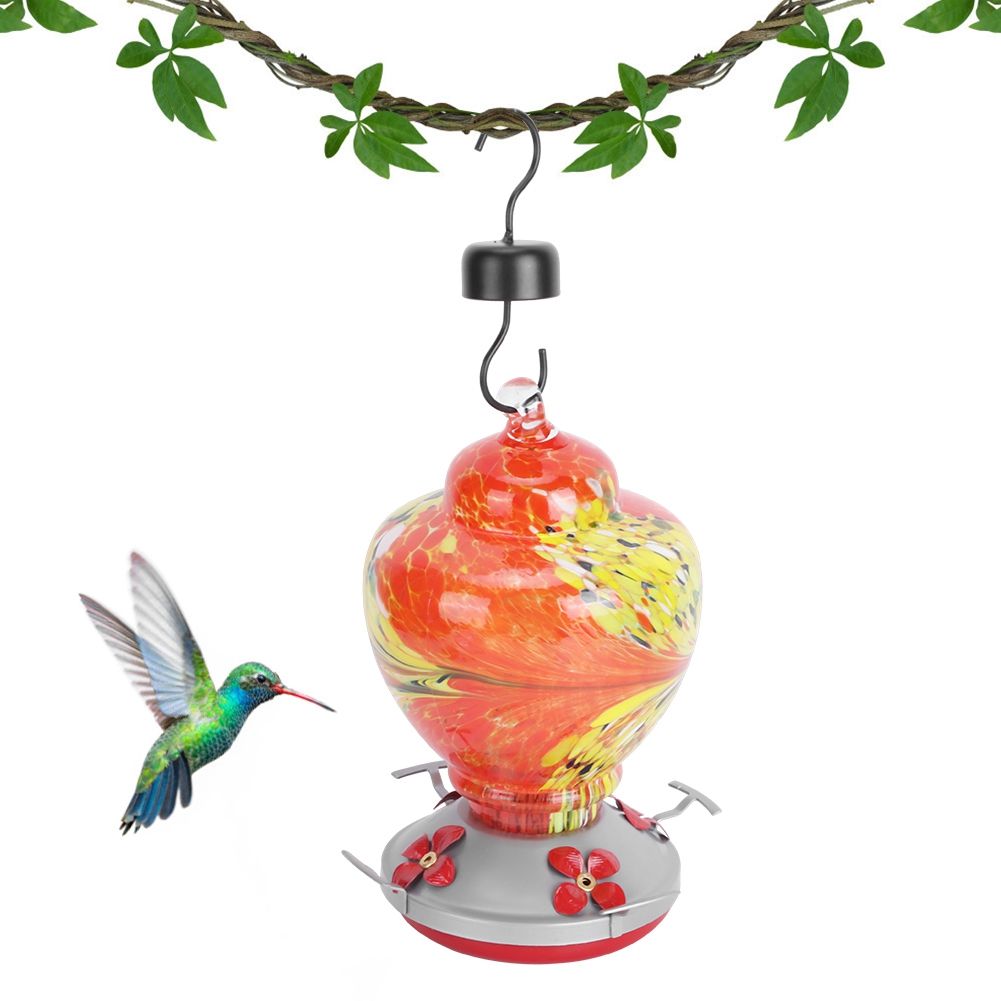 Courtyard Colorful Painting Bird Feeder Water Feeding Tool Equipment for view 4