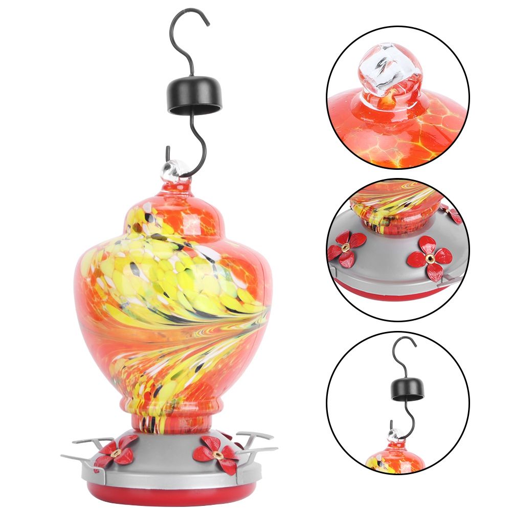 Courtyard Colorful Painting Bird Feeder Water Feeding Tool Equipment for view 6