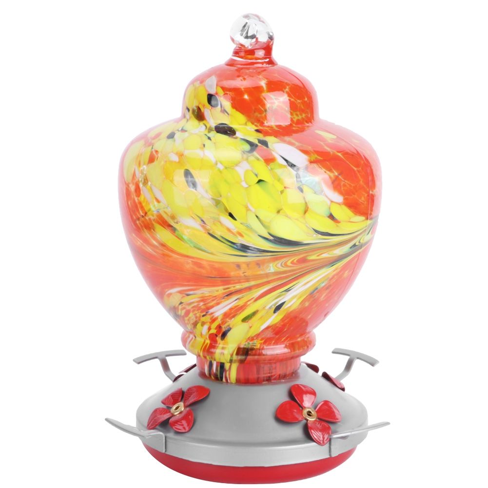 Courtyard Colorful Painting Bird Feeder Water Feeding Tool Equipment for view 12