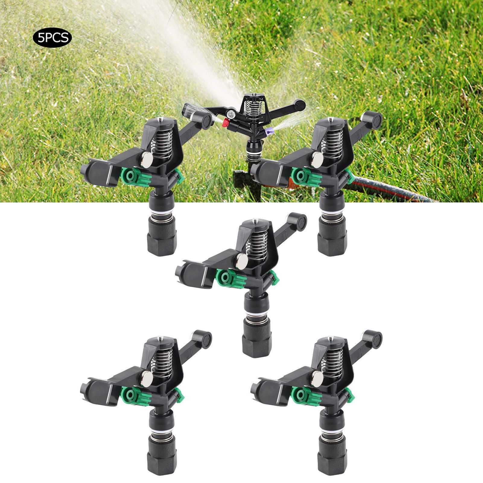5Pcs 3/4in DN20 Female Thread Rotating Sprinkler Rocker Nozzle for Garden Lawn view 11