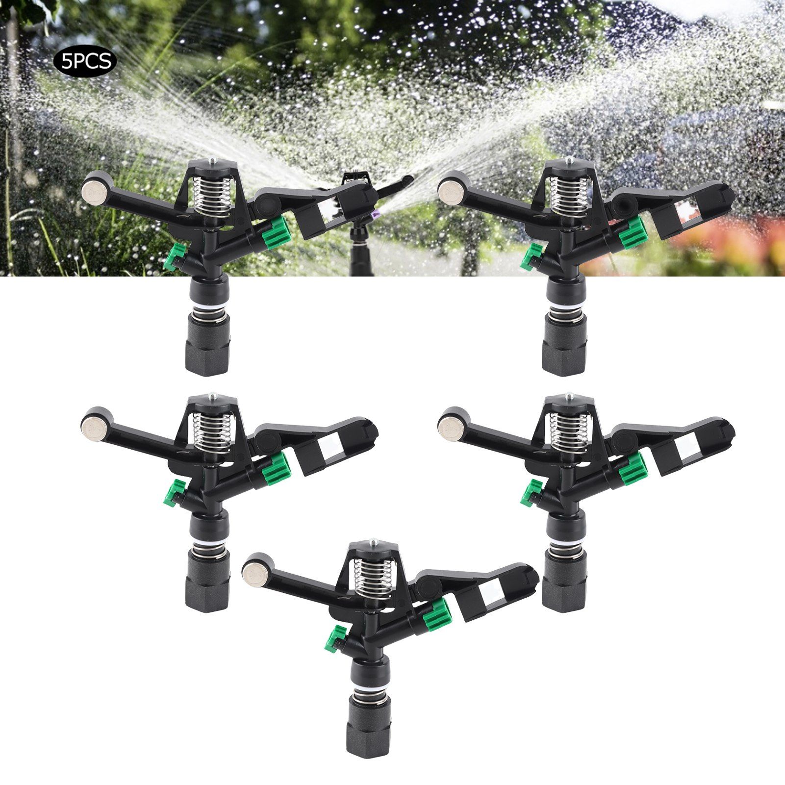 5Pcs 3/4in DN20 Female Thread Rotating Sprinkler Rocker Nozzle for Garden Lawn view 12