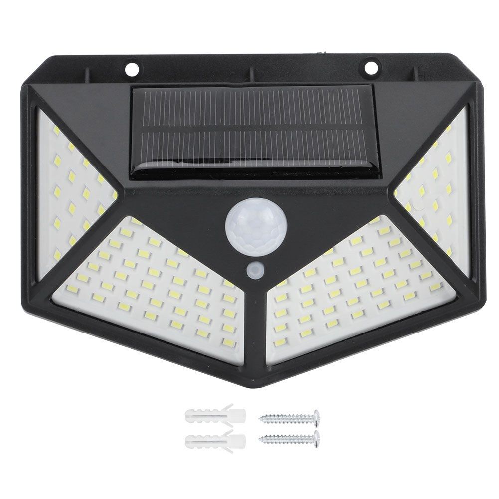 100LED Solar Motion Sensor Light Waterproof Wall Light Street Lamp for Outdoor view 2