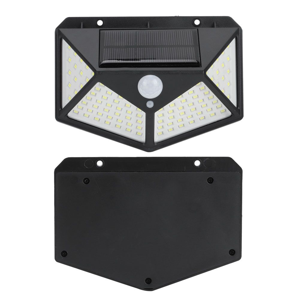 100LED Solar Motion Sensor Light Waterproof Wall Light Street Lamp for Outdoor view 8
