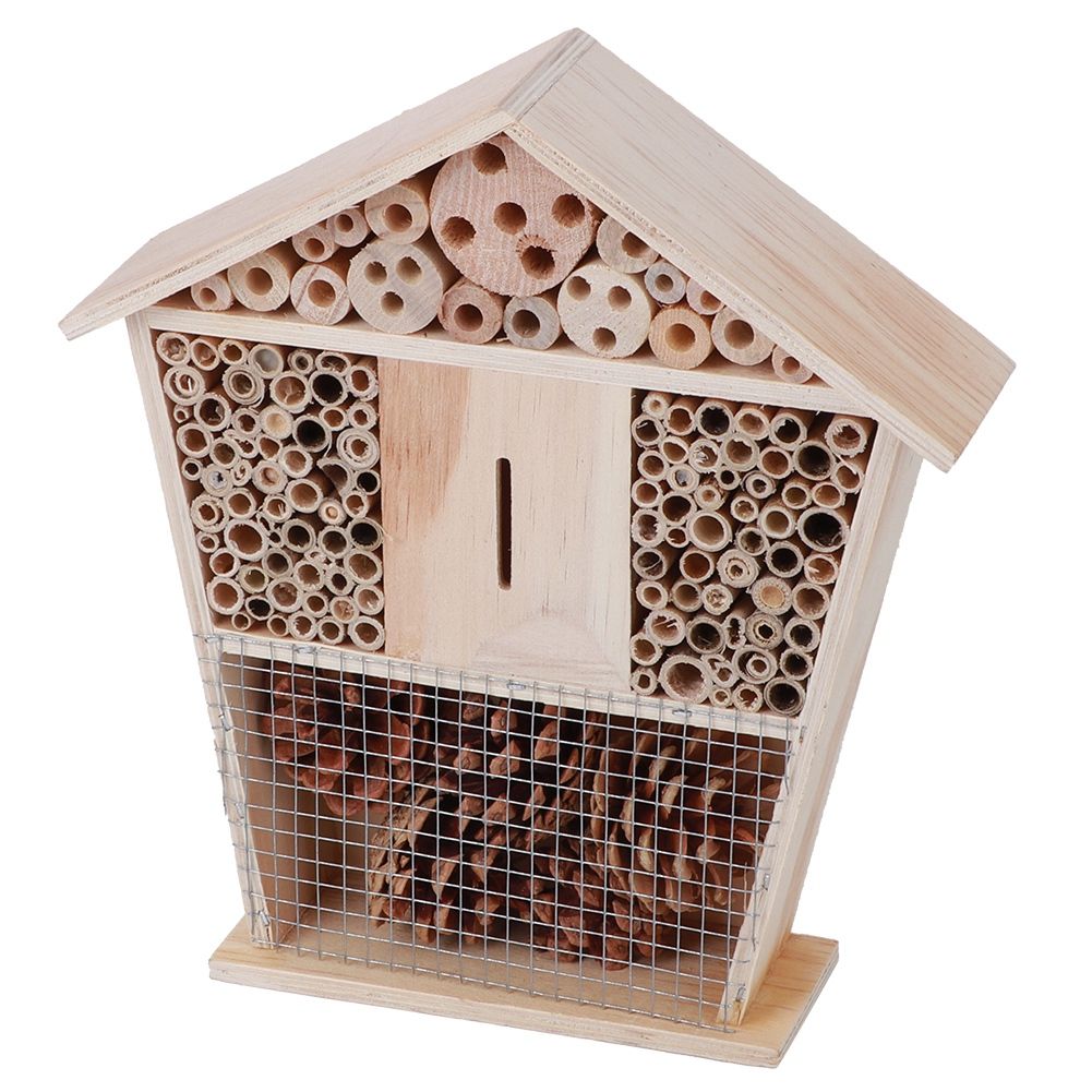 Gardening Wooden Insect Small House Shelter Nesting Handicrafts Decoration for view 3