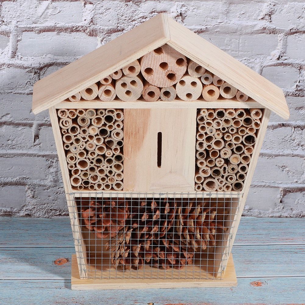 Gardening Wooden Insect Small House Shelter Nesting Handicrafts Decoration for view 7