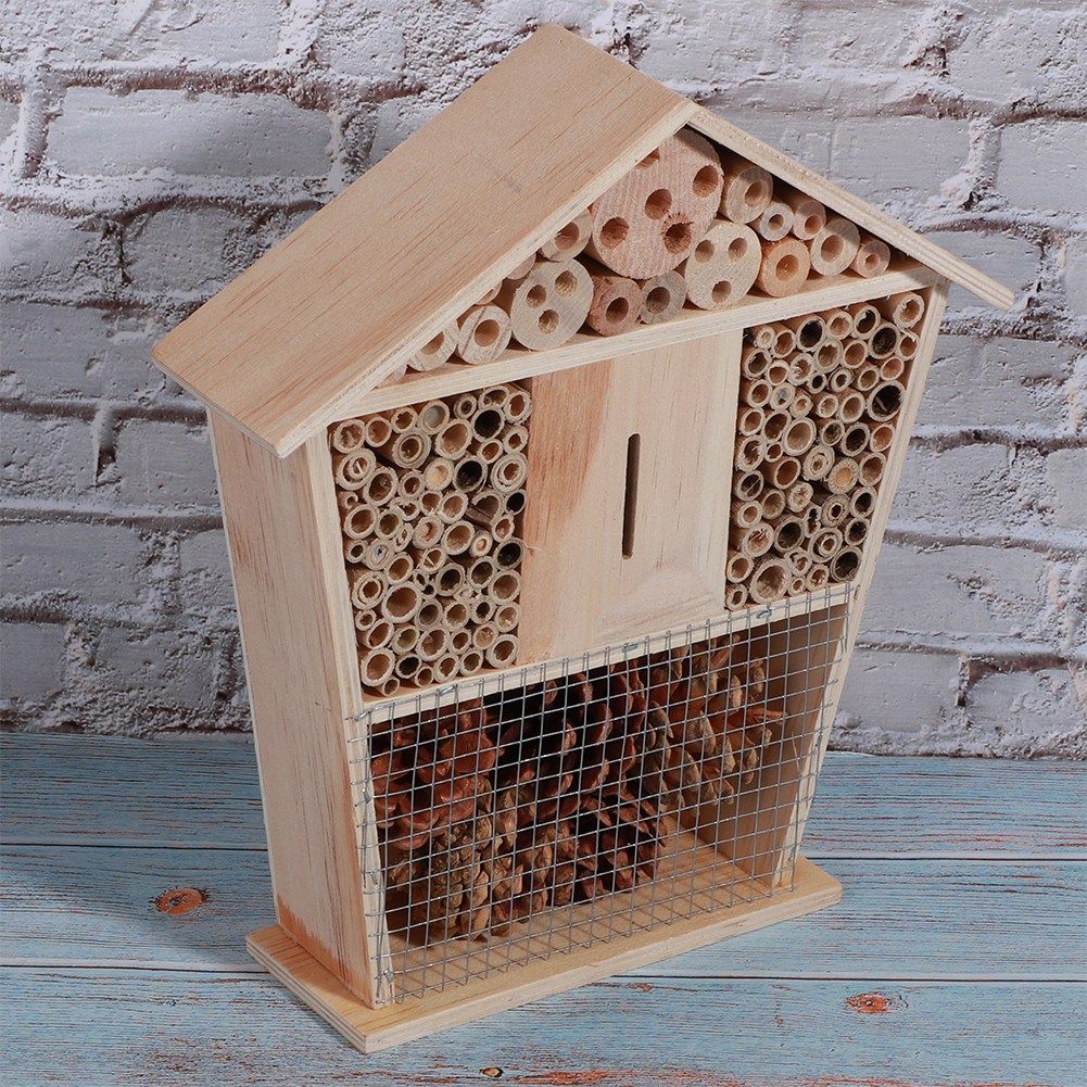 Gardening Wooden Insect Small House Shelter Nesting Handicrafts Decoration for view 8