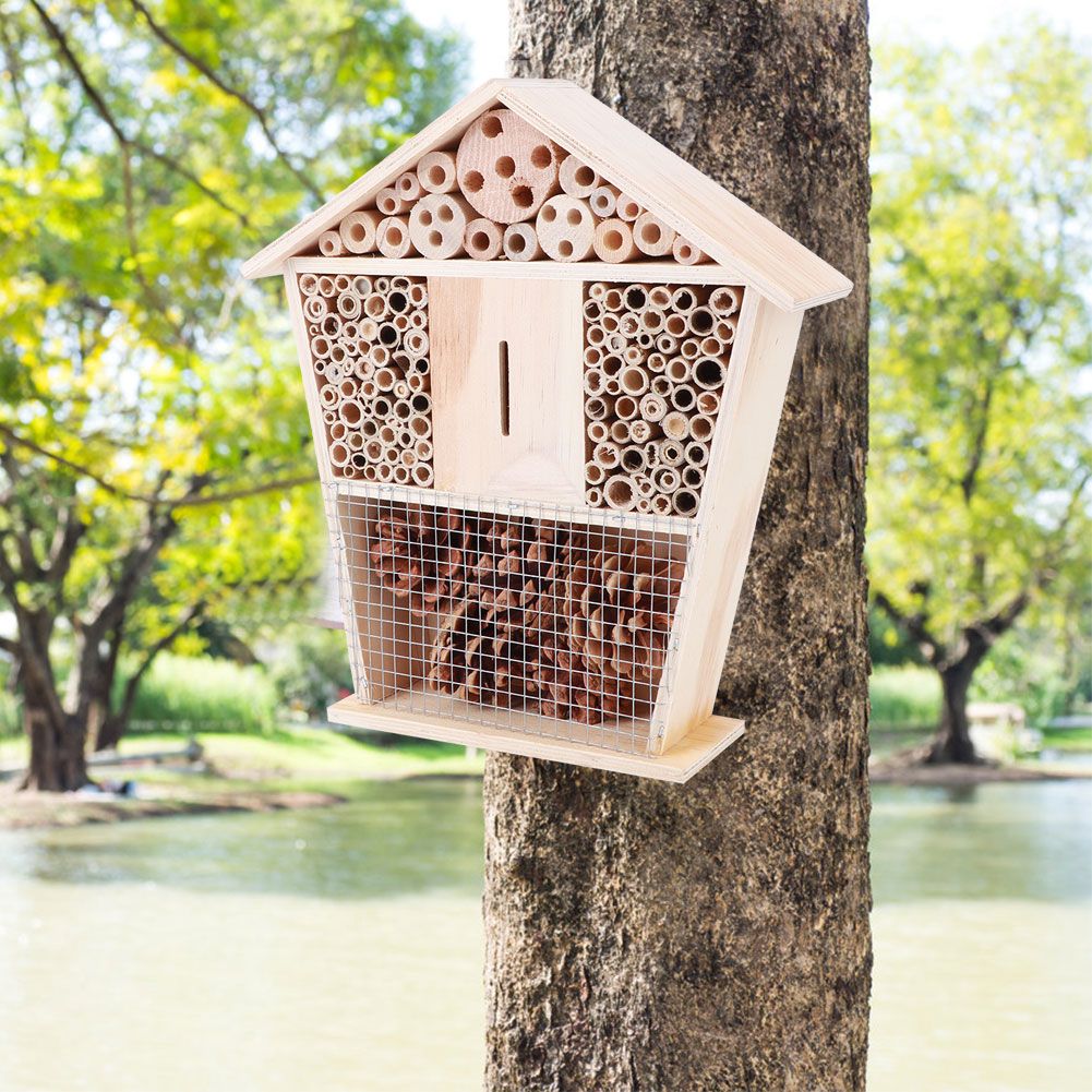 Gardening Wooden Insect Small House Shelter Nesting Handicrafts Decoration for view 9
