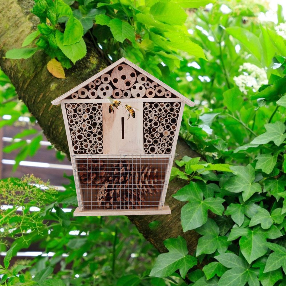 Gardening Wooden Insect Small House Shelter Nesting Handicrafts Decoration for view 10