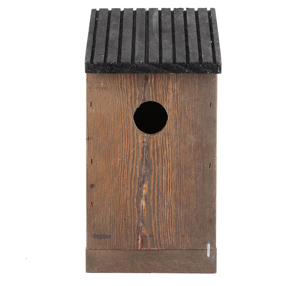 Hanging Wooden Bird House DIY Breeding Parrots Bird Nesting Box for Outdoor view 2