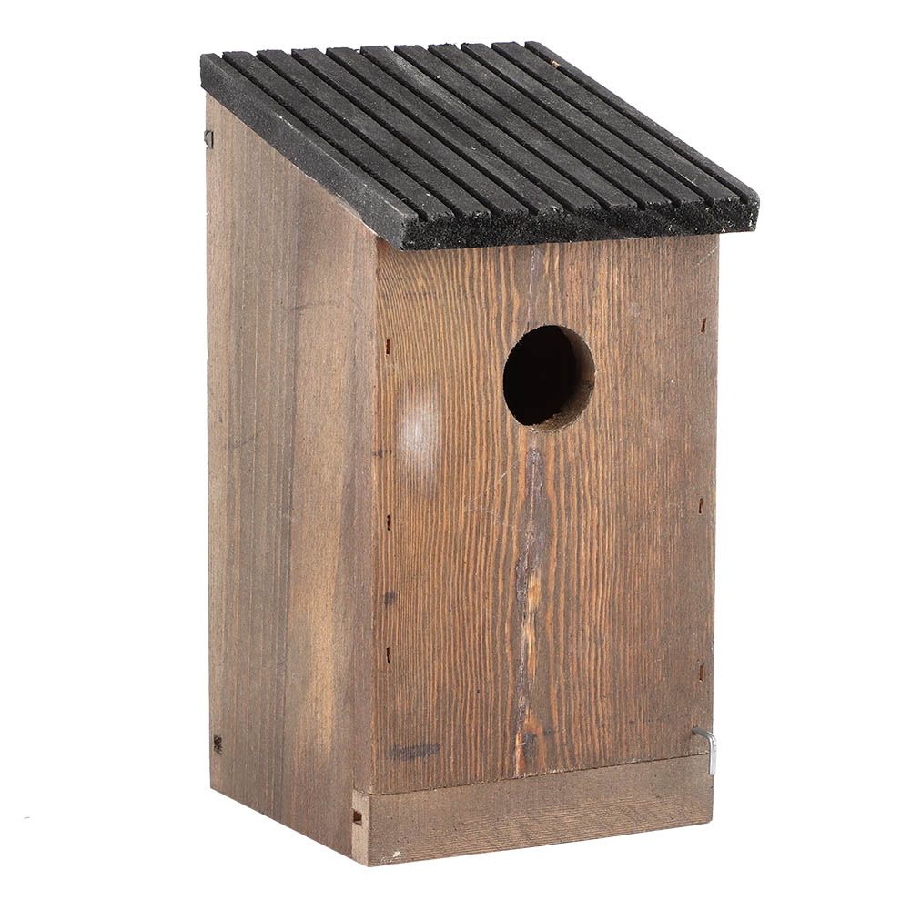 Hanging Wooden Bird House DIY Breeding Parrots Bird Nesting Box for Outdoor view 3