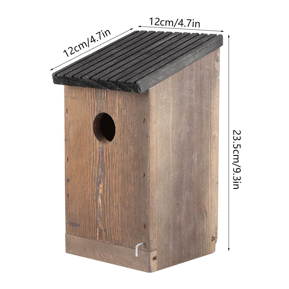 Hanging Wooden Bird House DIY Breeding Parrots Bird Nesting Box for Outdoor view 11