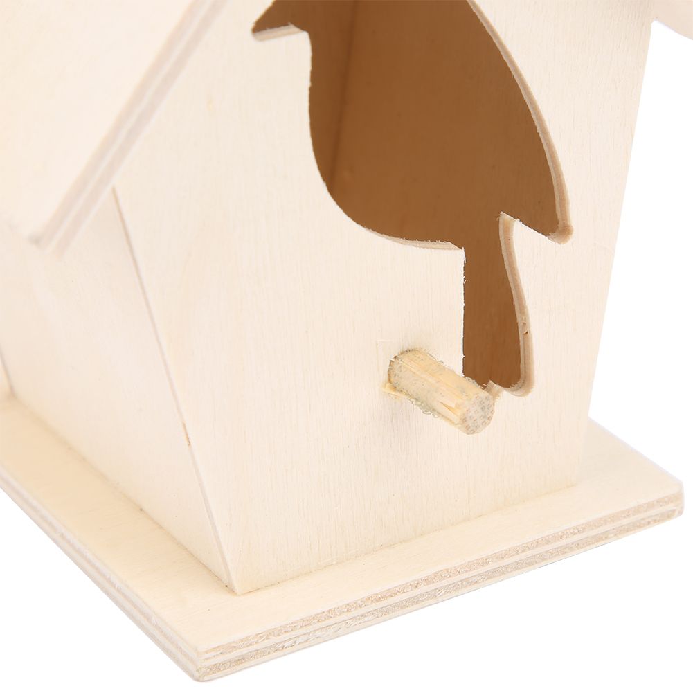 2Pcs Outdoor Hanging Wooden Birdhouse Birds Nesting Box Crafts Ornament Garden view 11