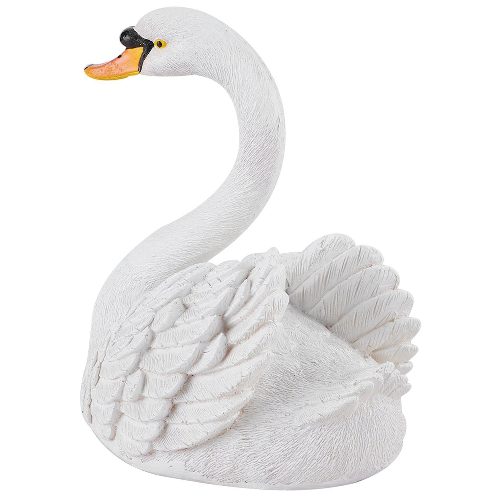 Resin Simulation Floating White Swan Figurine Ornament for Landscape Yard view 4