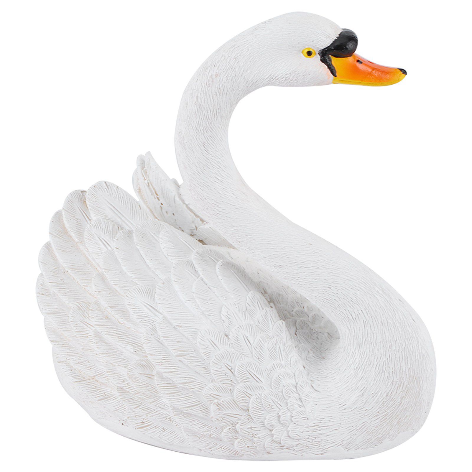 Resin Simulation Floating White Swan Figurine Ornament for Landscape Yard view 5