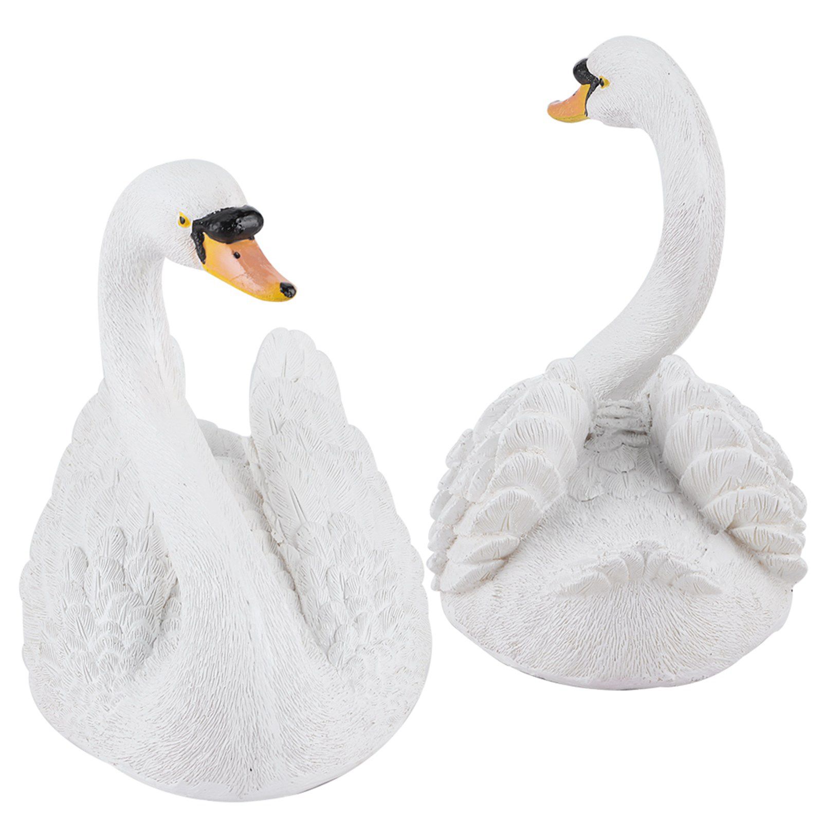 Resin Simulation Floating White Swan Figurine Ornament for Landscape Yard view 6