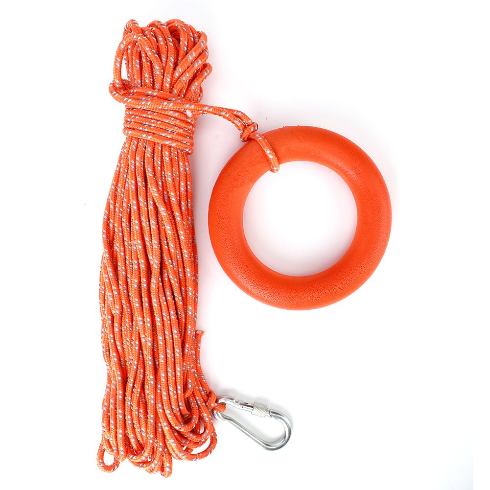 6MM Diameter 30M PVC Reflective Lifesaving Rope with Hook Pull Rings view 3