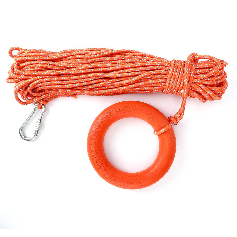 6MM Diameter 30M PVC Reflective Lifesaving Rope with Hook Pull Rings view 4