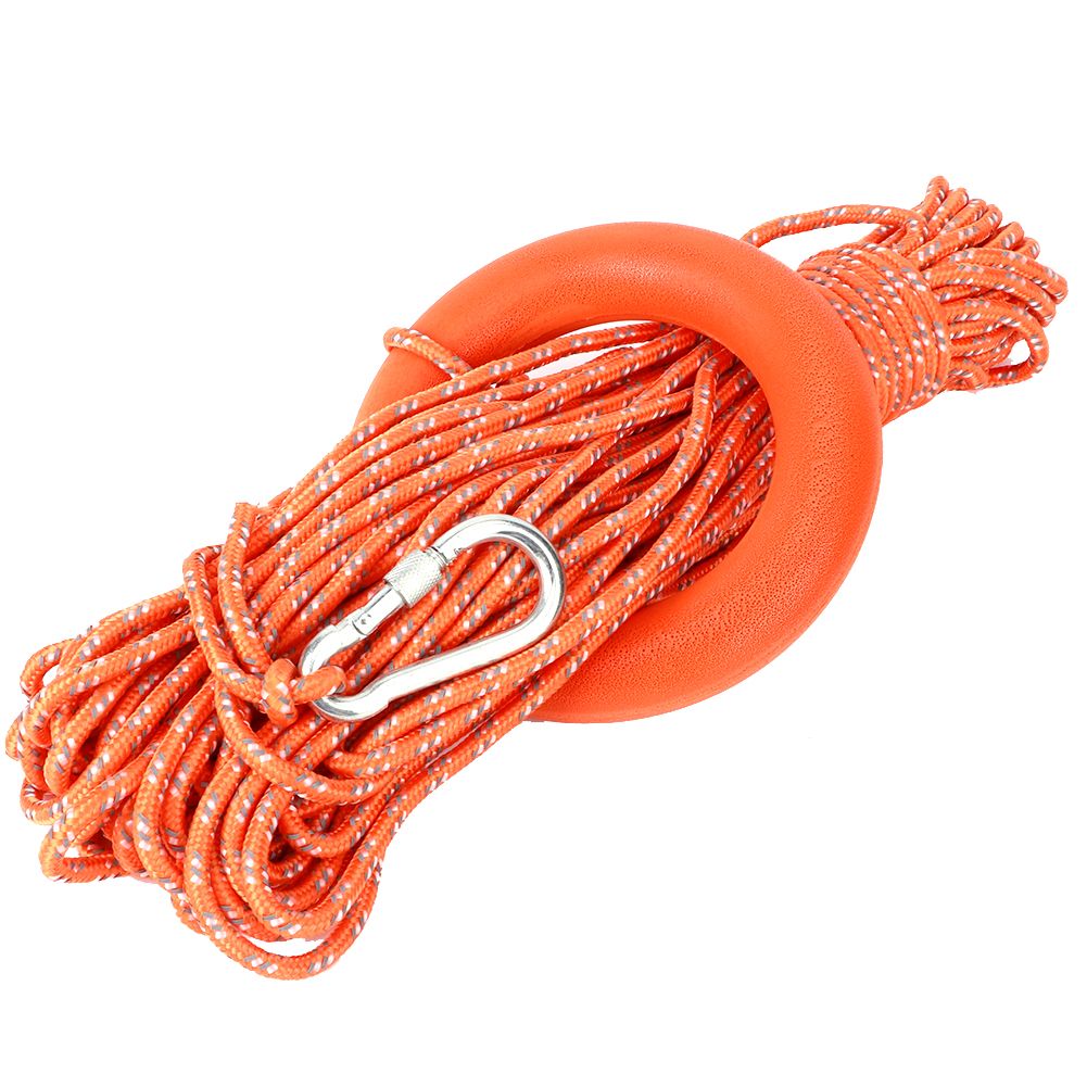 6MM Diameter 30M PVC Reflective Lifesaving Rope with Hook Pull Rings view 7