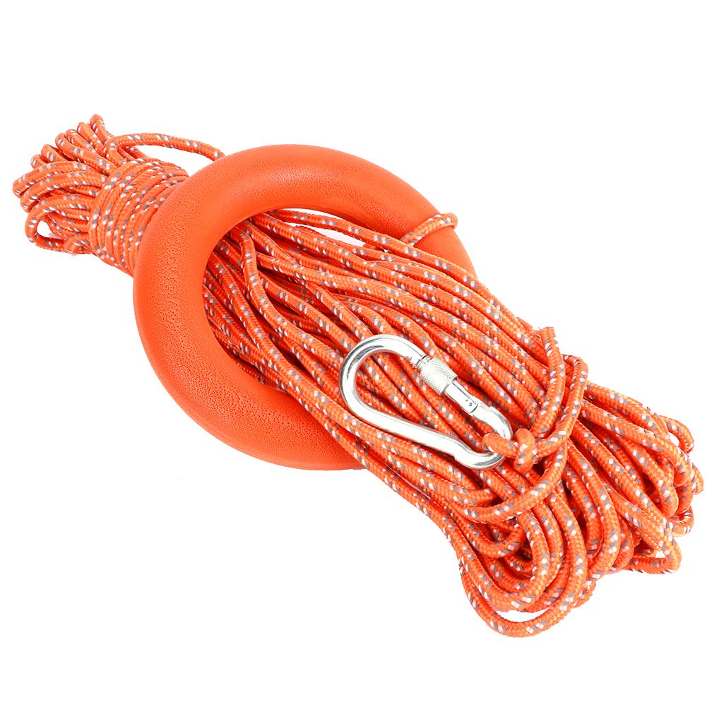 6MM Diameter 30M PVC Reflective Lifesaving Rope with Hook Pull Rings view 8