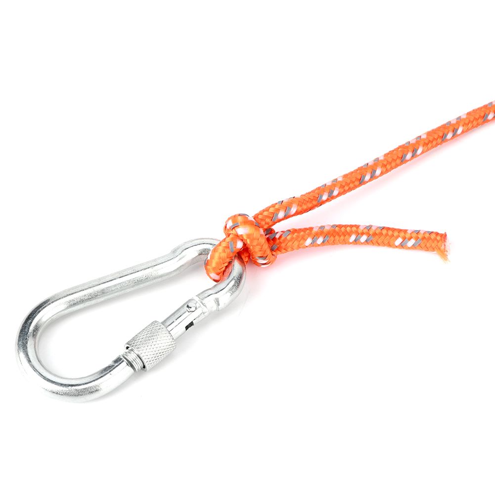 6MM Diameter 30M PVC Reflective Lifesaving Rope with Hook Pull Rings view 12