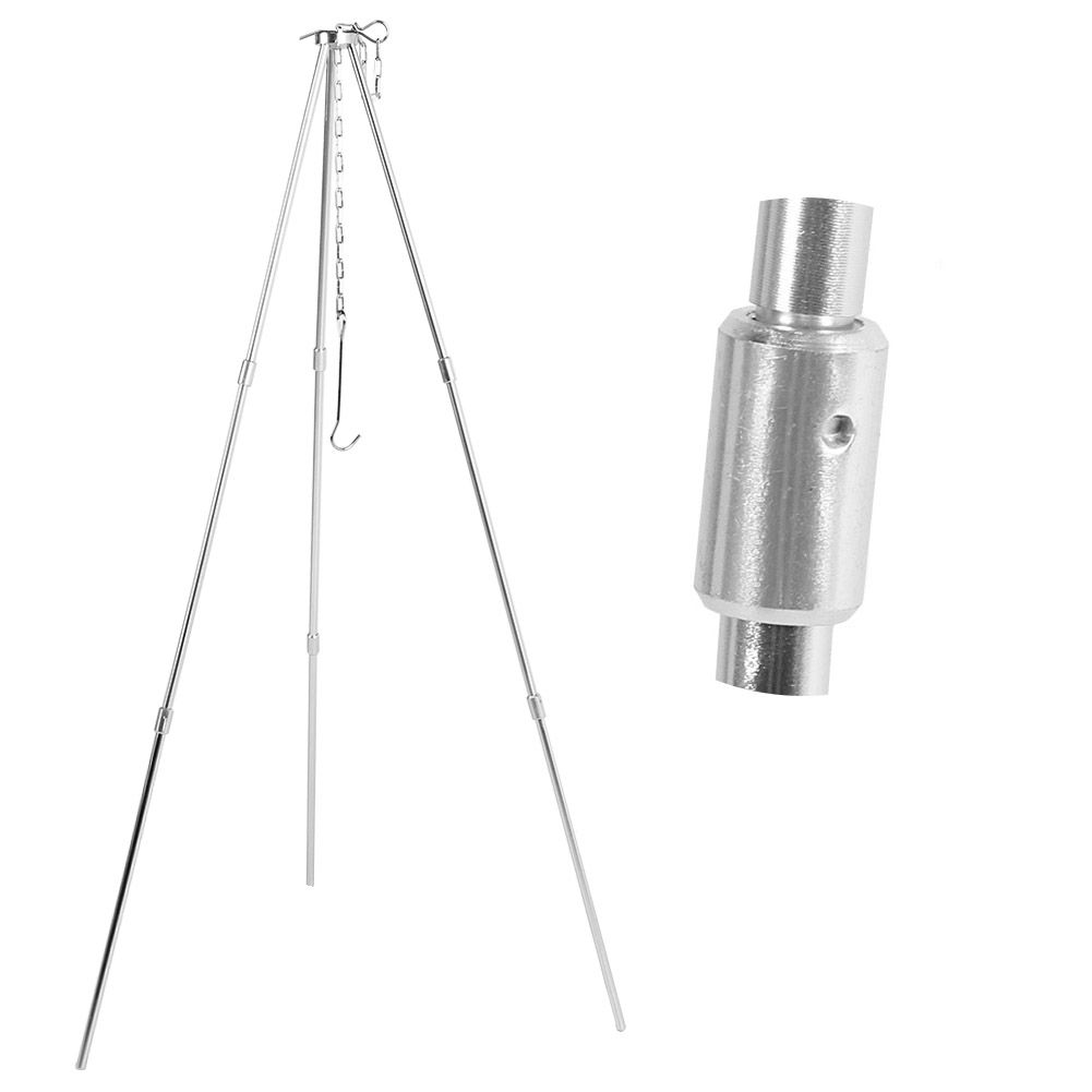 Portable Outdoor Cooking Tripod with Adjustable Hang Chain Hanging Pot Grill view 5