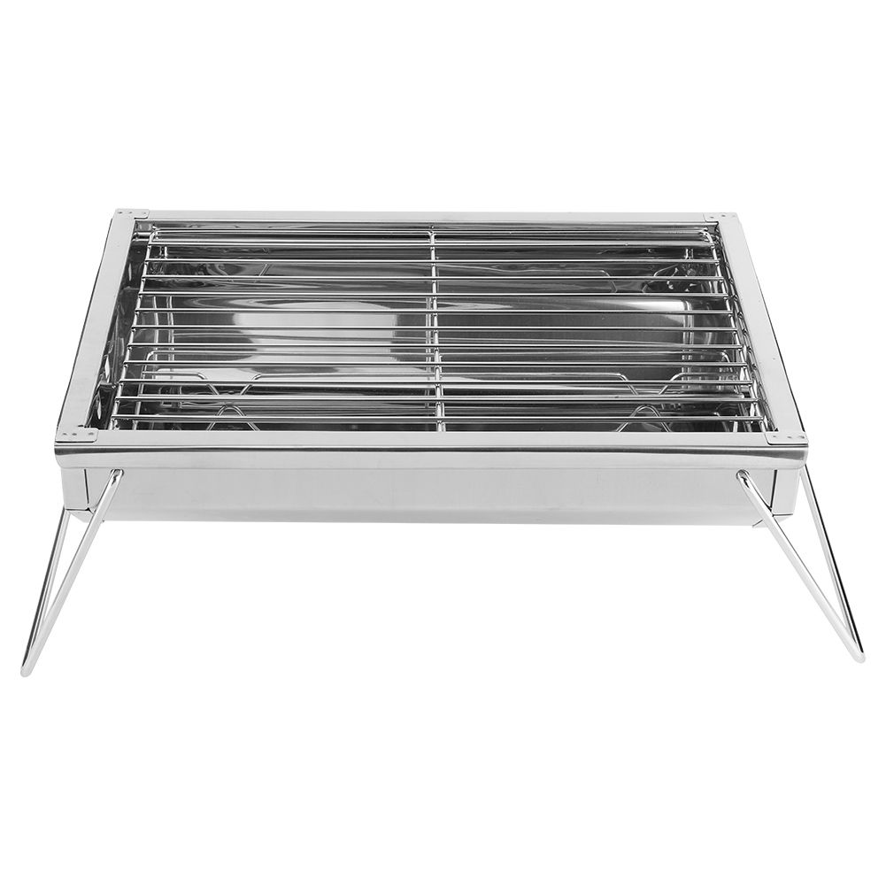 Barbecue Charcoal Grill Stainless Steel Folding Portable BBQ Tool Kits for