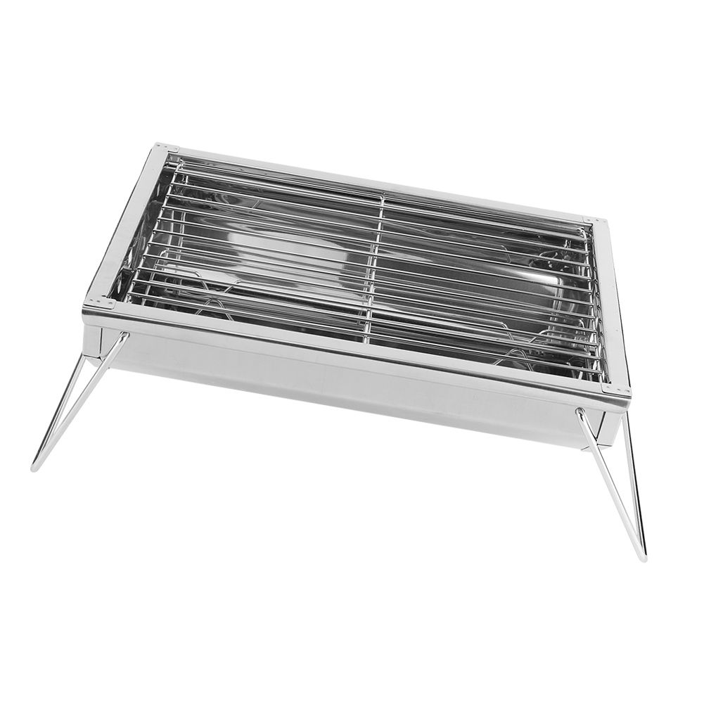 Barbecue Charcoal Grill Stainless Steel Folding Portable BBQ Tool Kits for view 6