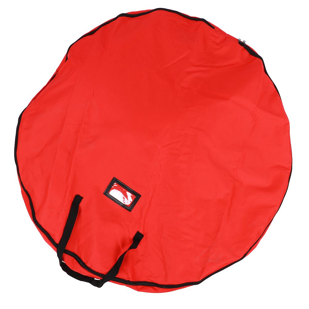 Red Christmas Gift Storage Bag Decoration Bell Wreath Garland Container view 6
