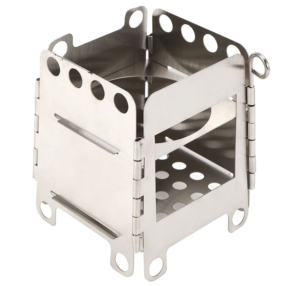 Portable Stainless Steel Folding Stove Wood Burning Stove for Outdoor Picnic