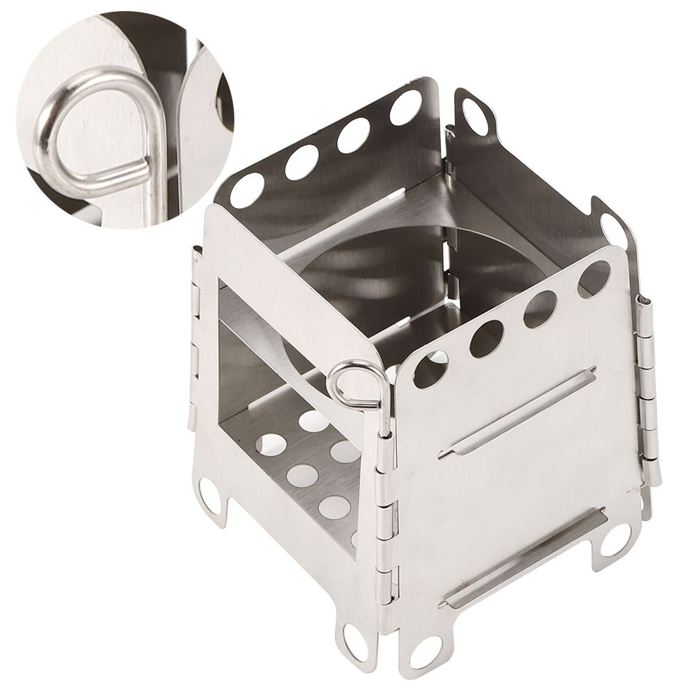 Portable Stainless Steel Folding Stove Wood Burning Stove for Outdoor Picnic view 5