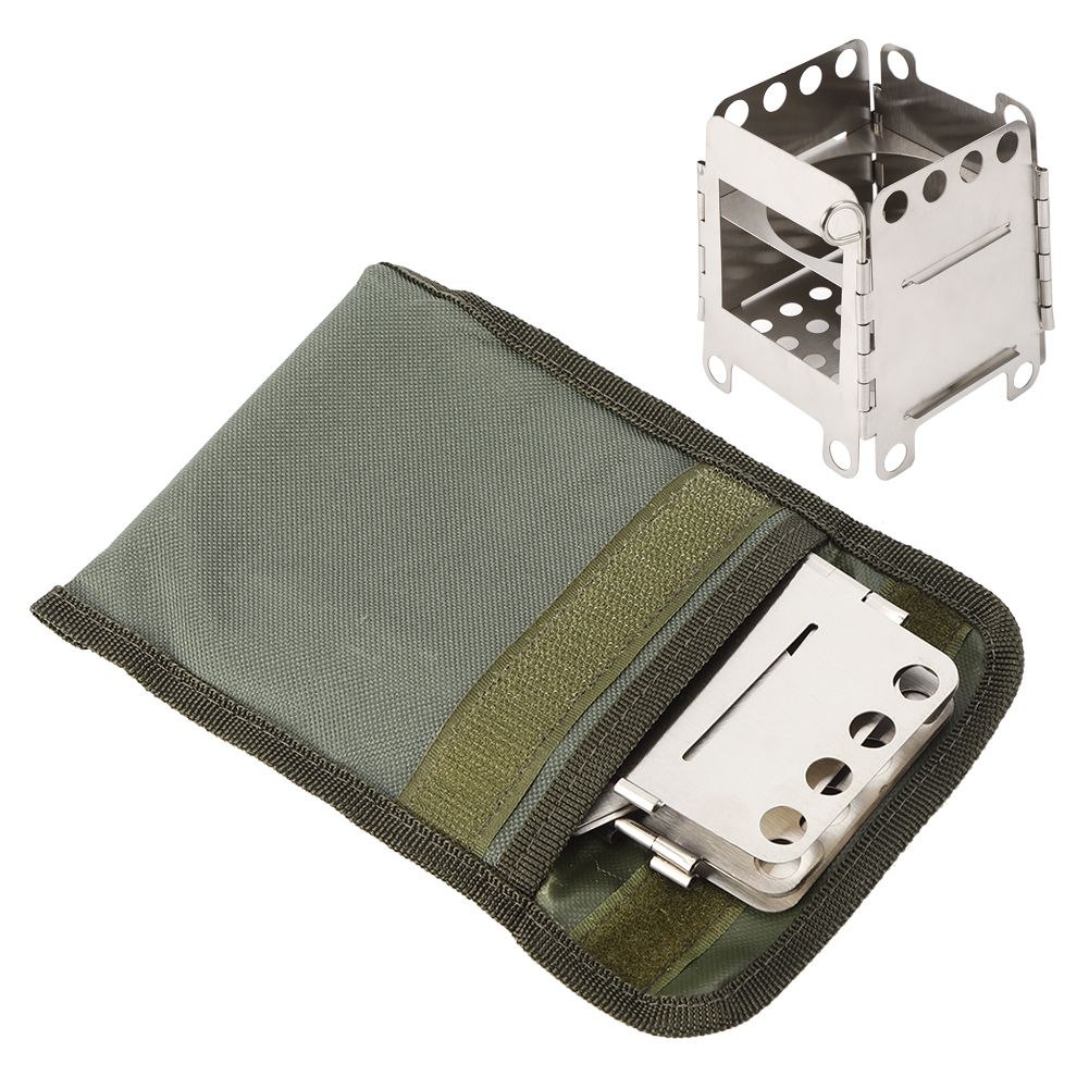 Portable Stainless Steel Folding Stove Wood Burning Stove for Outdoor Picnic view 7