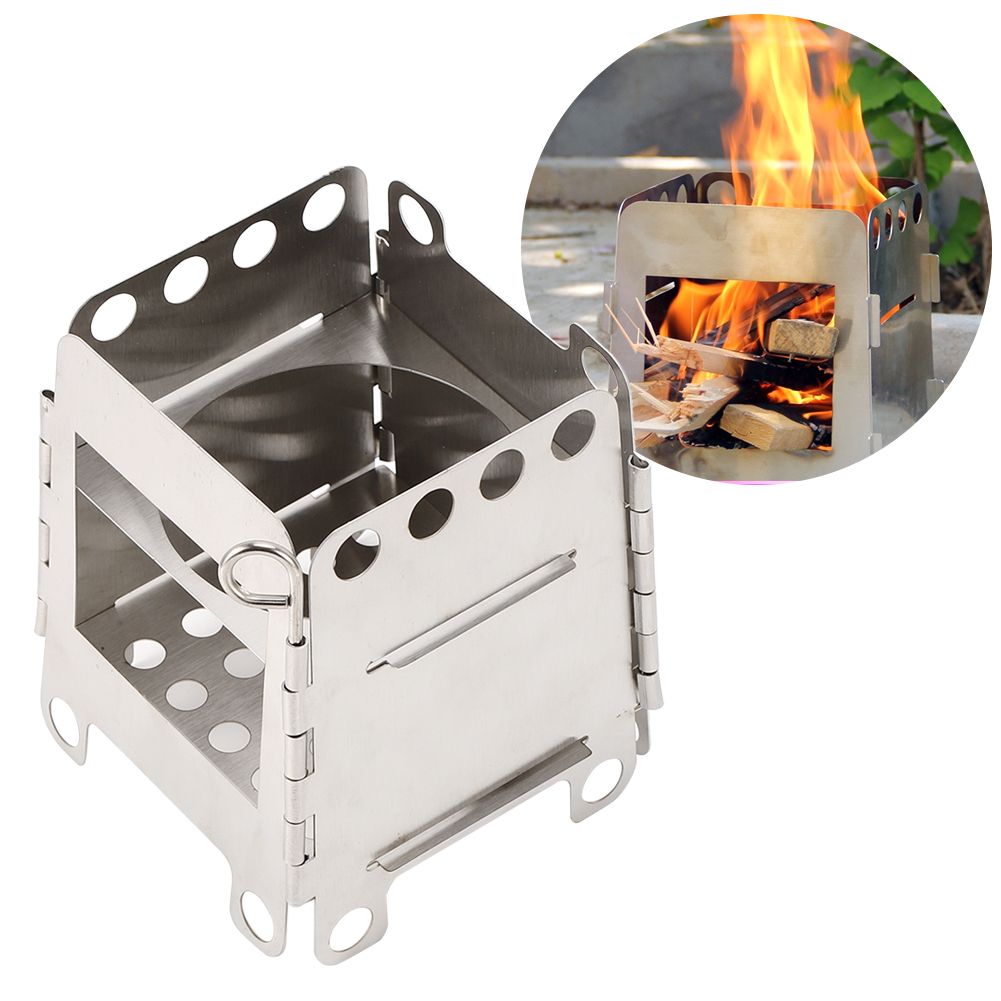 Portable Stainless Steel Folding Stove Wood Burning Stove for Outdoor Picnic view 9
