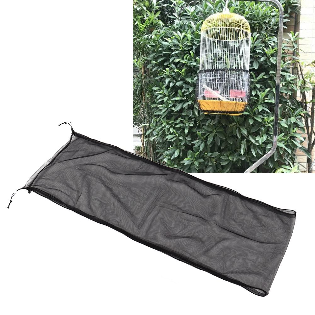 Bird Cage Cover Universal Birdcage Polyester Mesh Cover Seed Catcher Parrots view 10