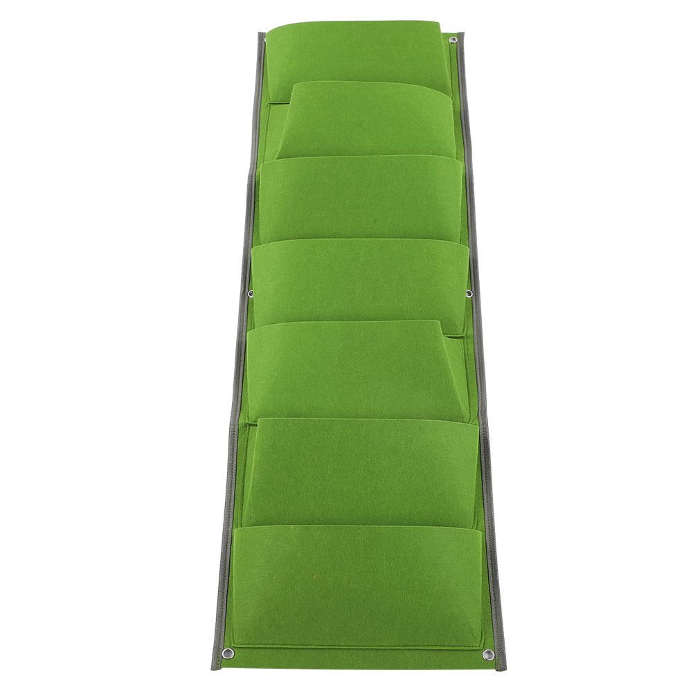 7‑Pocket Vertical Felt Plant Bag Corrosion Resistant Breathable Wall Planter view 4