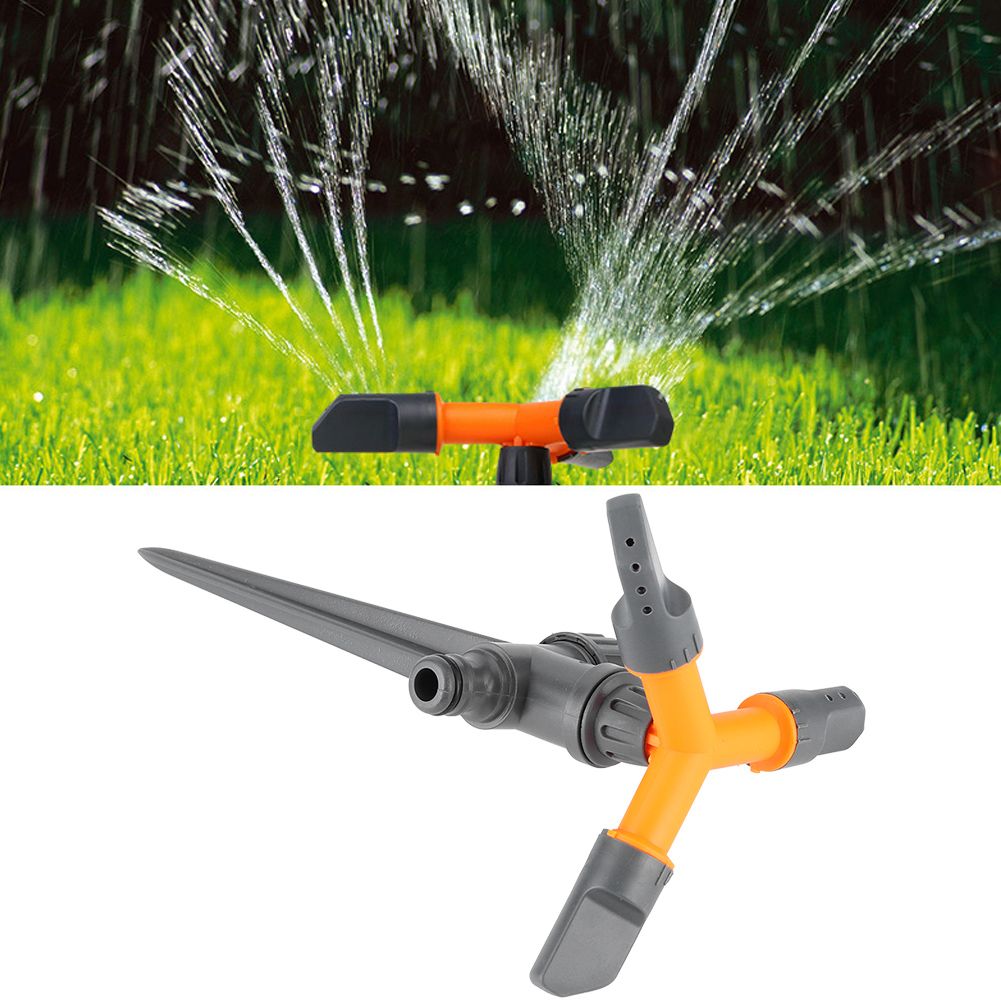 360 Degree Automatic Rotating Lawn Sprinkler Adjustable ThreeArm Sprinkler view 9