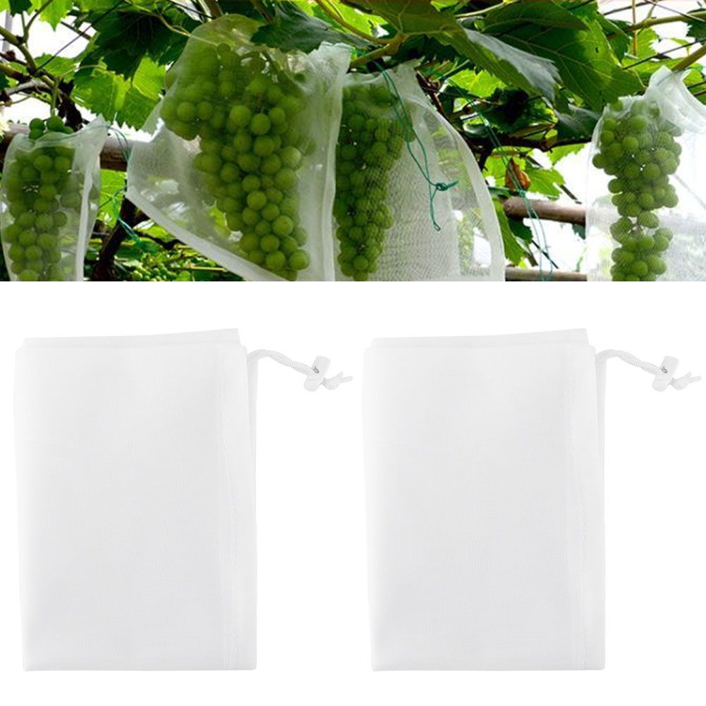 2Pcs Garden Nylon Vegetables Fruits Tree Protection Net Bag Cover Agricultural view 9