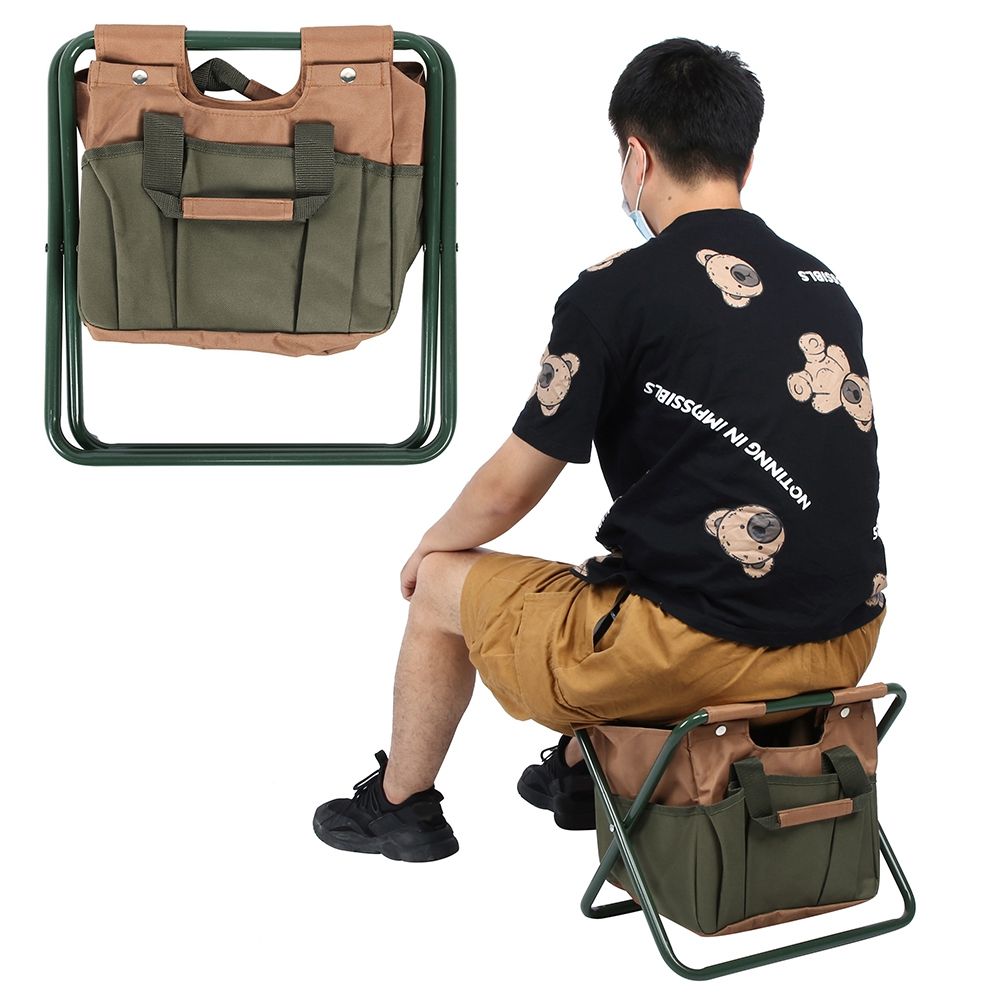 Portable Folding Chair Camping Stool with Storage Bag for Indoor Outdoor view 9