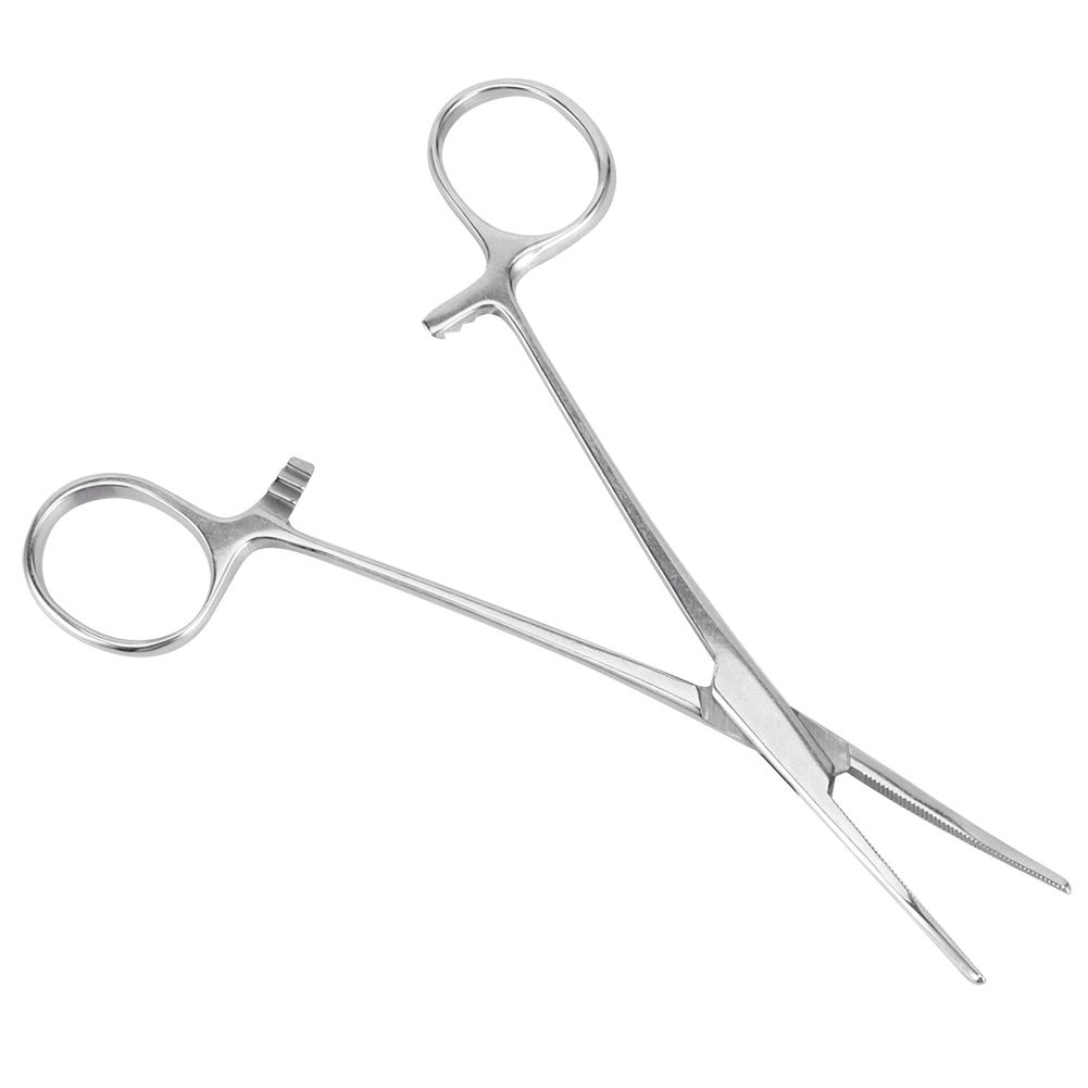 Surgical Haemostatic Hemostatic Forceps Stainless Steel Curved Tip Pliers Pet view 3