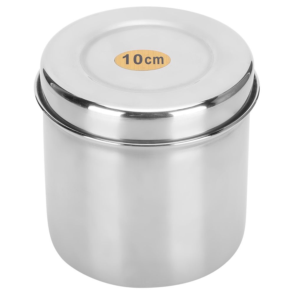 Stainless Steel Cotton Ball Cup Jar Container Storage Organizer Canister with view 2