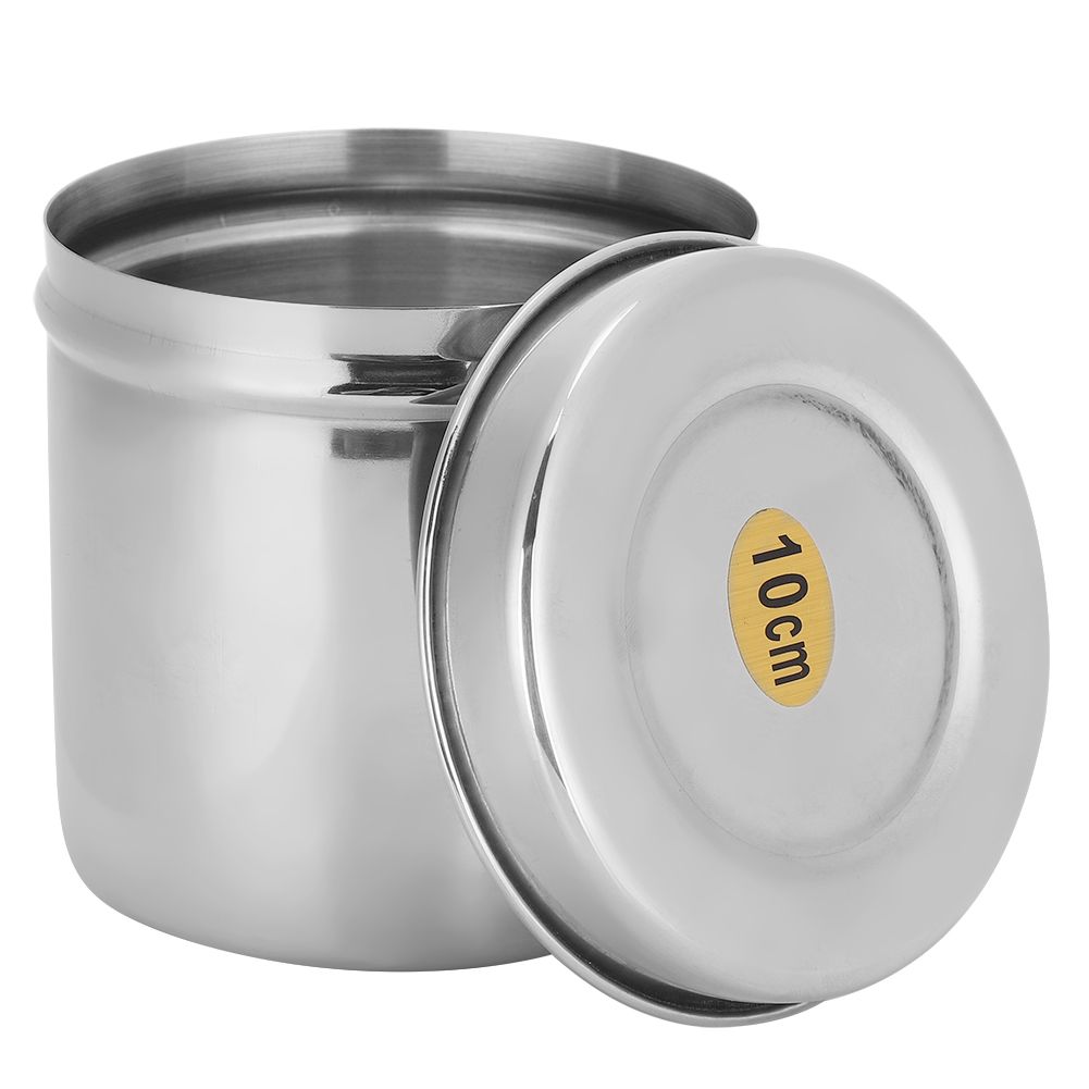 Stainless Steel Cotton Ball Cup Jar Container Storage Organizer Canister with view 4