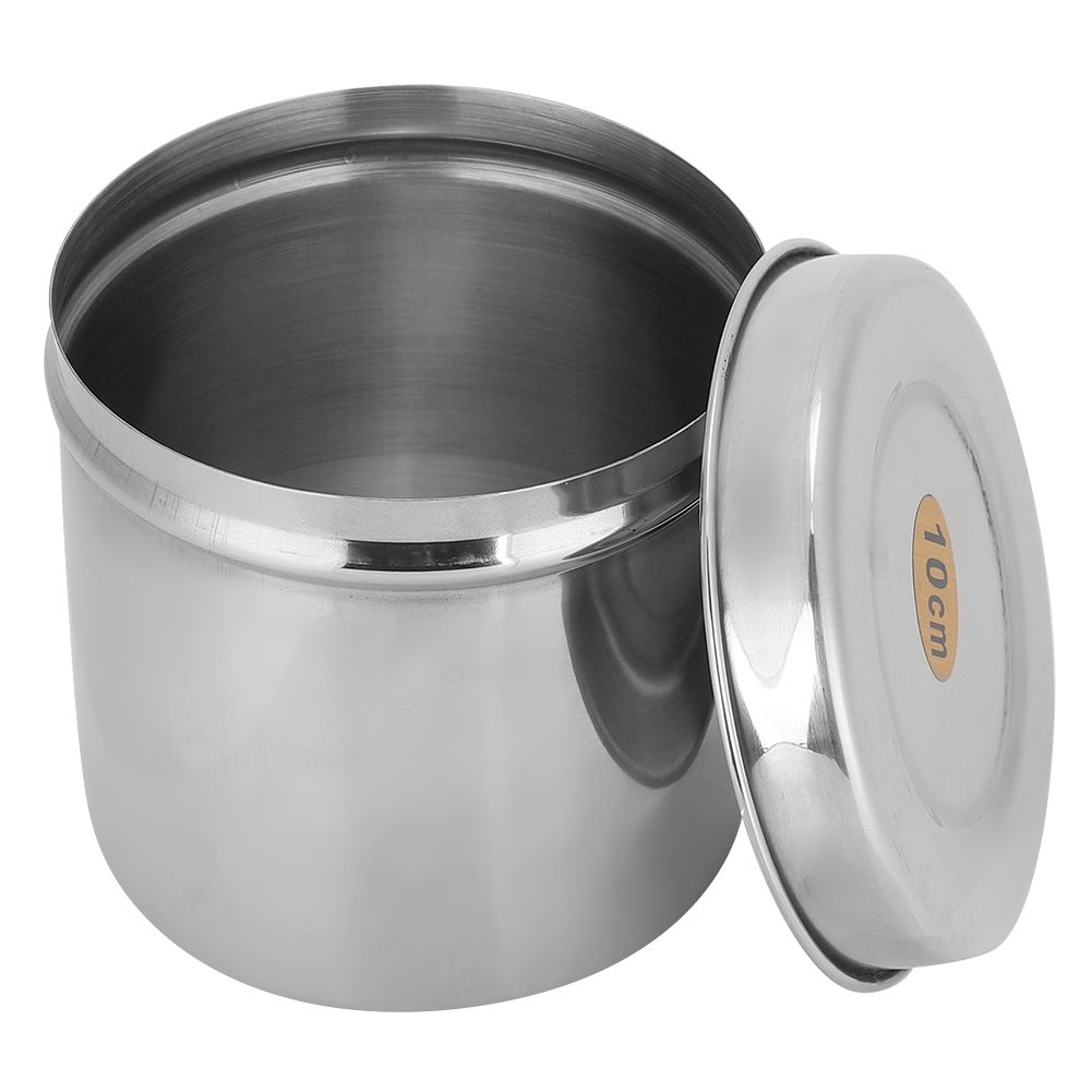 Stainless Steel Cotton Ball Cup Jar Container Storage Organizer Canister with view 6