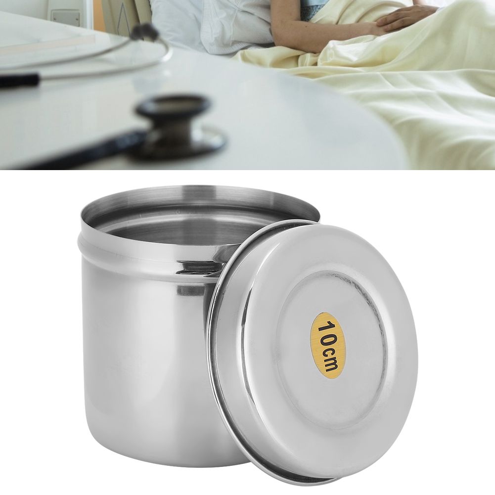 Stainless Steel Cotton Ball Cup Jar Container Storage Organizer Canister with view 9