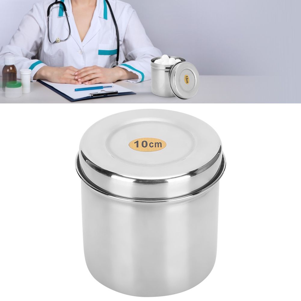 Stainless Steel Cotton Ball Cup Jar Container Storage Organizer Canister with view 10