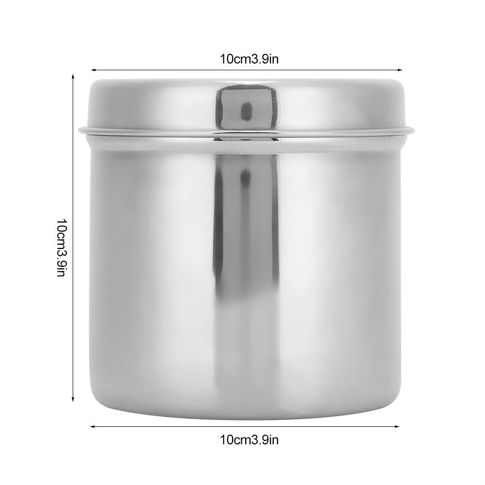 Stainless Steel Cotton Ball Cup Jar Container Storage Organizer Canister with view 11