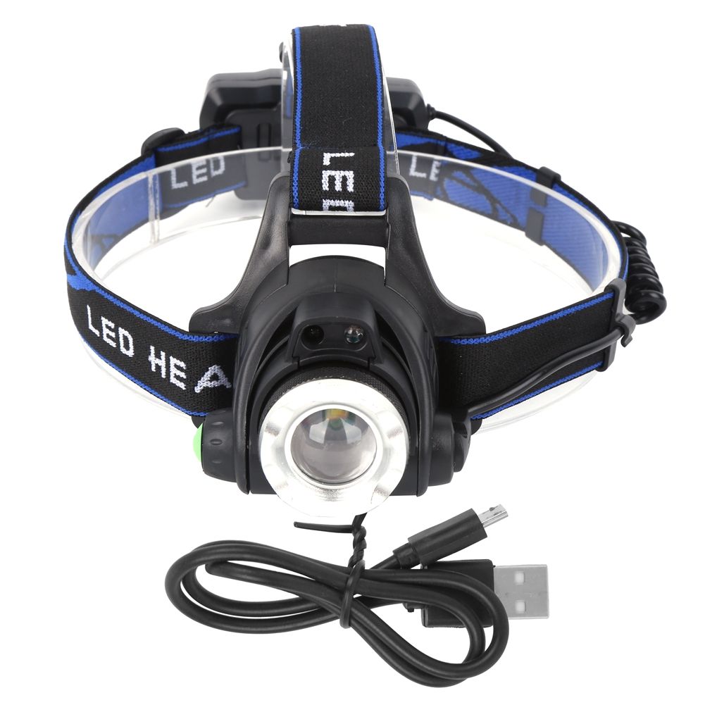 LED Headlamp USB Rechargeable Head Light Flashlight for Outdoor Camping view 2