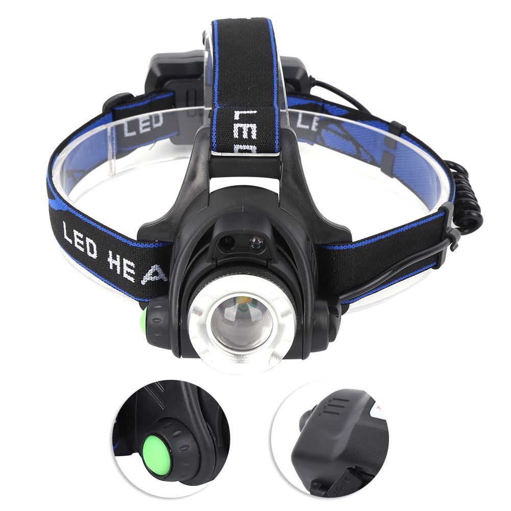 LED Headlamp USB Rechargeable Head Light Flashlight for Outdoor Camping view 3