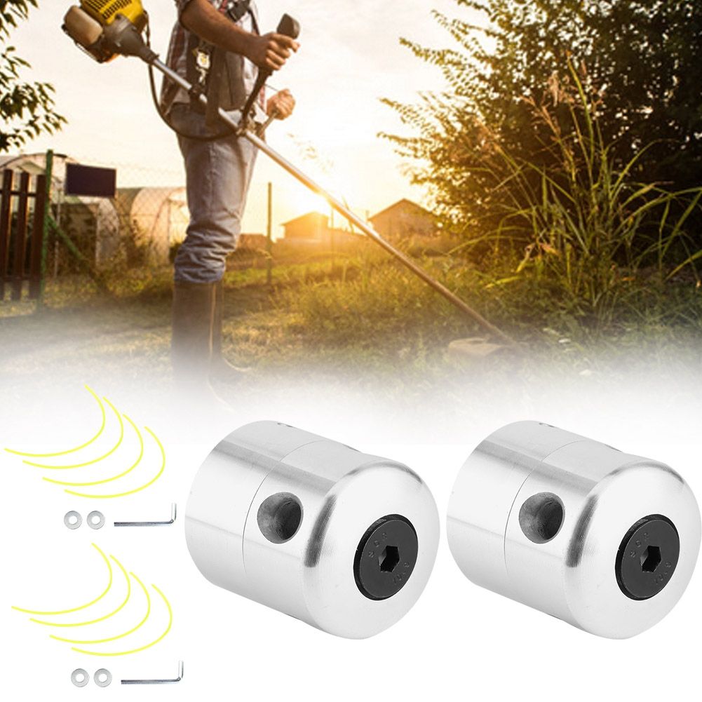 2Pcs/Set Garden Lawn Mover Aluminum Alloy Trimmer Head with Lines Set view 10